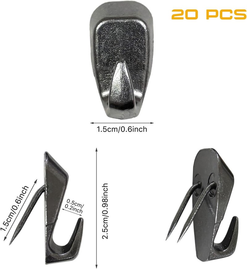 TORISING Cubicle Hooks 40 Pcs & Cubicle Clips 20Pcs Fabric Panel Wall Hooks Cubicle Clips Notes Memos Standard Size for Office Home Kitchen Room Board Hanging Supplies - Image 3